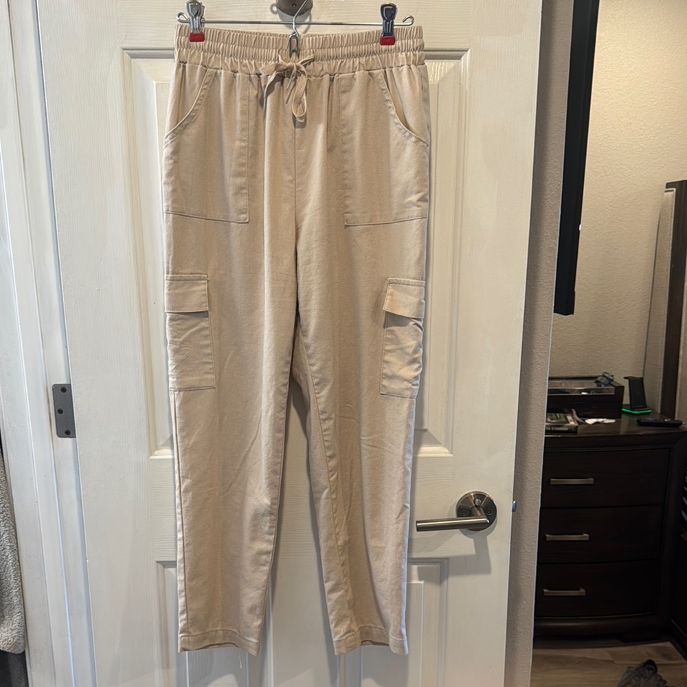 CI Sono Linen Blend Cargo Pants size S